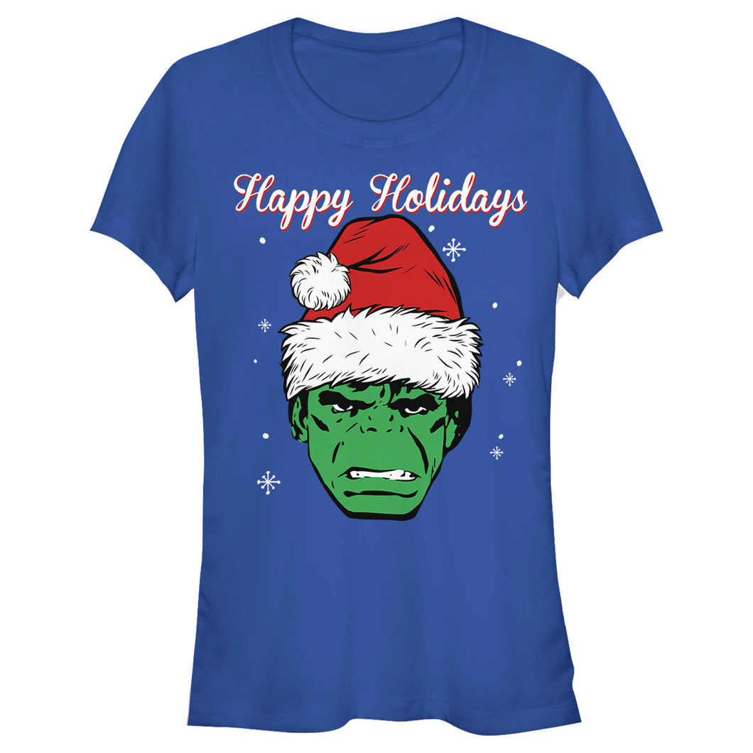 Junior's Marvel Holiday Hulk T-Shirt