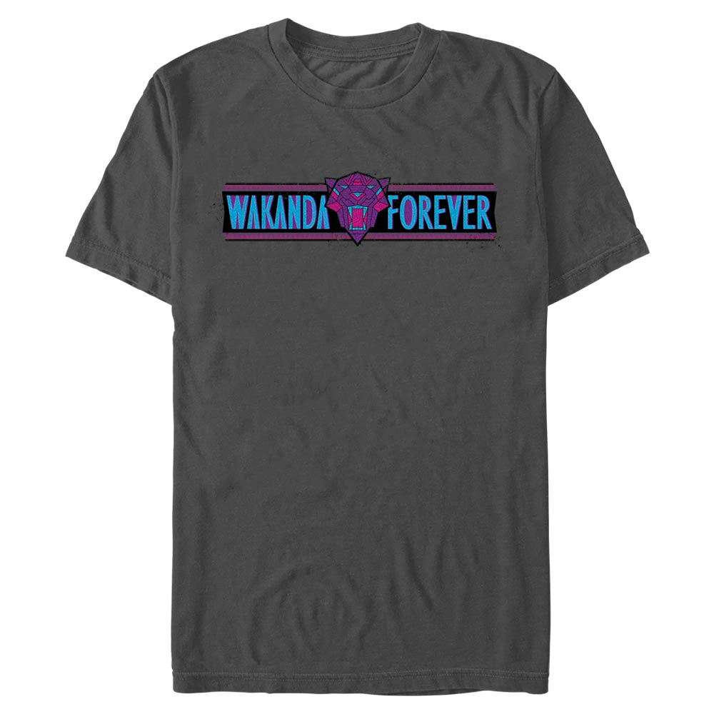 Men's Marvel Black Panther Wakanda Forever Banner Phrase T-Shirt