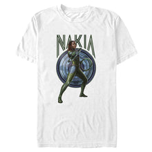 Load image into Gallery viewer, Men&#39;s Marvel Black Panther Wakanda Forever Nakia Shield T-Shirt
