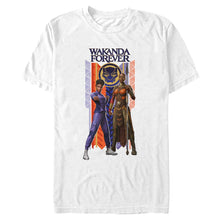 Load image into Gallery viewer, Men&#39;s Marvel Black Panther Wakanda Forever Wakanda Forever Duo Banner T-Shirt
