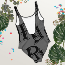 Load image into Gallery viewer, Revolution One-Piece Grey Swimsuit w/Black Logo
