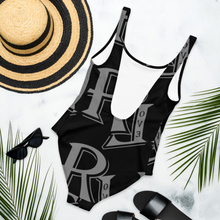 Load image into Gallery viewer, Revolution One-Piece Black Swimsuit w/Grey Logo
