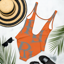 Load image into Gallery viewer, Revolution One-Piece Orange Swimsuit w/Grey Logo
