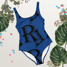 Load image into Gallery viewer, Revolution One-Piece Royal Blue Swimsuit w/Black Logo
