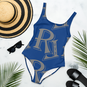 Revolution One-Piece Royal Blue Swimsuit w/Grey Logo