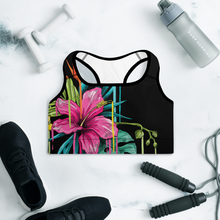 Load image into Gallery viewer, Pink Flower - Padded Sports Bra

