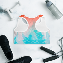 Load image into Gallery viewer, Bright Water Color - Padded Sports Bra
