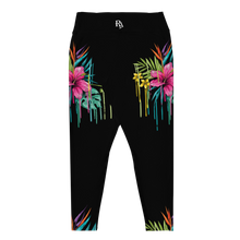 Load image into Gallery viewer, Pink Flower Plus Size Leggings
