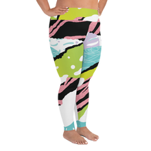 Load image into Gallery viewer, Pop Art Pink Plus Size Leggings
