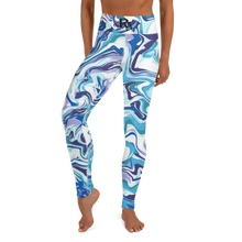Load image into Gallery viewer, Blue Marble Leggings
