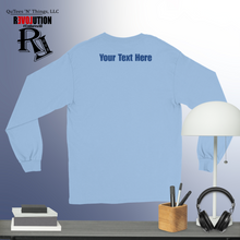 Load image into Gallery viewer, Show Your Work Long Sleeve QuTees- Blue
