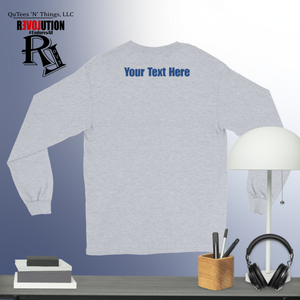 Show Your Work Long Sleeve QuTees- Blue