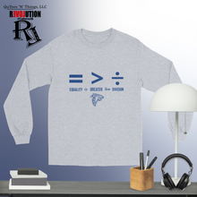 Load image into Gallery viewer, Equality is Greater than Division Long sleeve Qutees- Blue
