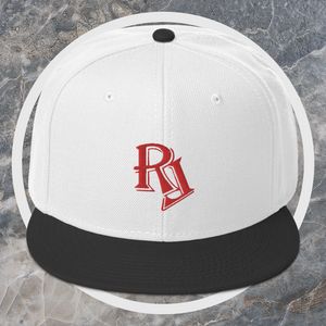 Embroidered Red Snapback