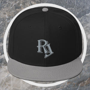 Embroidered Grey Snapback