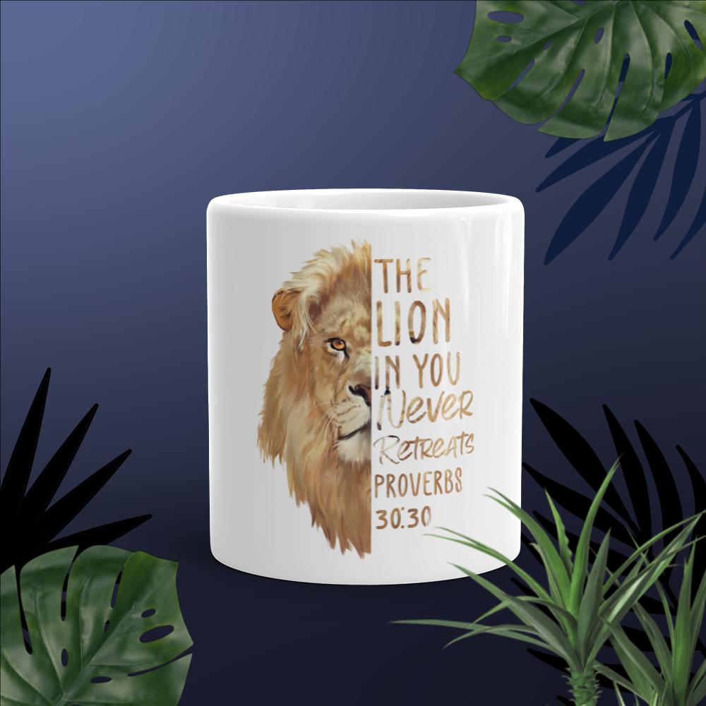 The Lion In You White glossy mug